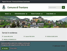 Tablet Screenshot of comune.trontano.vb.it